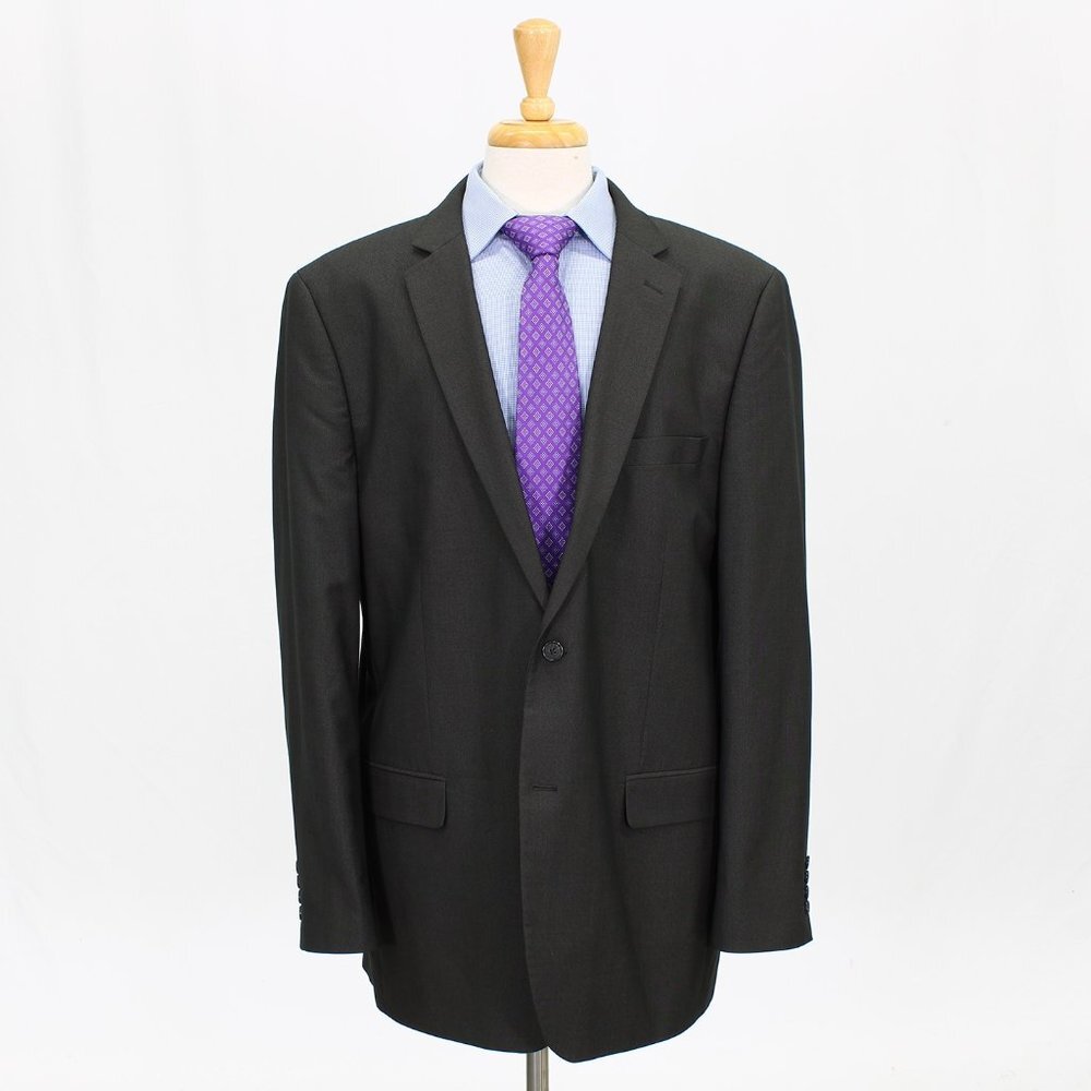 Nautica 46L Gray Solid 2-Button Sport Coat Blazer Jacket V389
